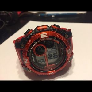 Armitron red flame watch